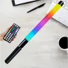 Tubo de Luz LED RGB de Colores Recargable por USB Portátil App Corriente de Agua Carreras de Caballos Danza de Espada Láser Fotografía Tubo de Luz de Relleno para Fotos