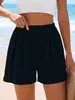 2026 Europeu e Americano Transfronteiriço Tume Amazon Novo Verão Esportivo Casual Solto Moda Bolso Cor Sólida Shorts para Mulheres