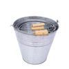 Balde de Água para Casa e Escola Balde Galvanizado Grande Capacidade Balde de Ferro Portátil Doméstico Balde de Ferro Branco Venda por Atacado
