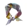 Bufanda de Seda de Moda de Gama Alta Estilo Nuevo Primavera y Verano Versátil Atmósfera de Lujo Ligero Bufanda Protectora Solar Estampada Decorativa Cuadrada para Mujer