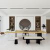 Mesa de Ilha de Luxo Leve Moderna Mesa de Chá Novo Estilo Chinês Mesa de Chá de Madeira Maciça e Combinação de Cadeiras Mesa de Chá para Sala de Chá Zen Mesa de Chá Kung Fu