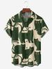 2024 manga curta de verão europeu e americano estilo animal print camisa New Fashion camisa masculina 3D digital casual cardigan