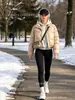El más vendido de AliExpress: Moda Casual para Mujeres Europeas y Americanas con Cuello Alto de Cuero PU y Algodón para Venta al por Mayor Transfronteriza