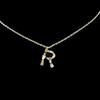 Collar de letras femenino europeo y americano ins collar de circonitas de oro de 18k diseño nicho cadena clavicular temperamento simple cadena de suéter
