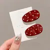 Estilo 2025 Menina Artístico Colorido Presilhas de Cabelo Doce Menina Estilo Acadêmico Reto Presilhas Bico de Pato Presilhas de Cabelo para Estudante Acessórios de Cabelo de Alto Valor
