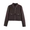 Ropa europea y americana transfronteriza para mujer ZA AliExpress artículos nuevos de moda más vendidos con cremallera, chaquetas y abrigos