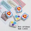 Cerâmica Gotejamento de Óleo Flor Dopamina Tulipa Letra Color-Blocking Cubos Quadrados DIY Contas Cerâmicas Corrente de Celular