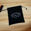 Bolsa de flanela para joias Wen Play, bolsa para joias de jade, bolsa para guardar cintos, bolsa de tecido não tecido prensado a quente com cordão.