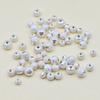 Cuentas redondas de plata esterlina S925, cuentas sueltas, cuentas esmeriladas, cuentas espaciadoras, pulseras hechas a mano, collares, cuentas de posicionamiento, accesorios de plata