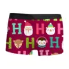 Exportação Transfronteiriça Mais Vendido Roupa Íntima Masculina de Natal Respirável, Confortável e Fashion com Estampa 3D, Boxer de Cintura Média