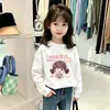 Camiseta para niña, nuevo estilo de otoño, camiseta básica de manga larga con estampado de dibujos animados para niñas pequeñas, ropa de otoño elegante para niños, top de algodón puro