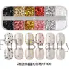 Nuevas lentejuelas con brillos para decoración de uñas de 12 compartimentos transfronterizas, lentejuelas para decoración de uñas estilo japonés en forma de mini corazón y estrella, venta al por mayor