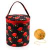 Bolsa Transfronteriza para Almacenamiento de Hilo, Bolsa Cubo Pequeña para Almacenamiento de Lana, Almacenamiento Portátil para Herramientas de Tejido, Cierre con Cremallera con Orificios, No se Atasca