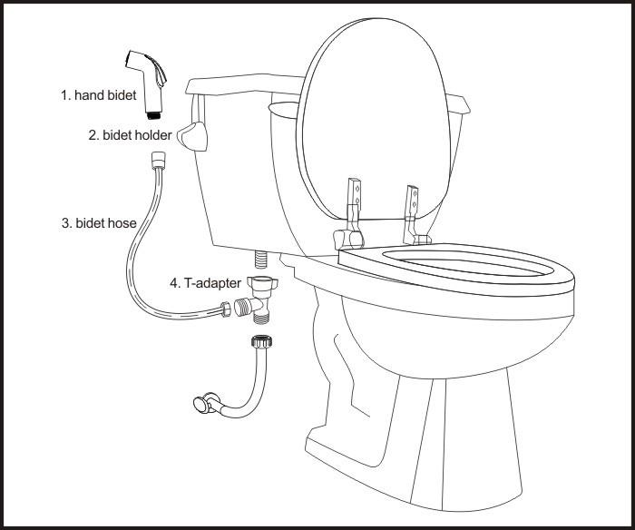 R3330A T-adapter with bidet se
