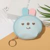 Cross-border cor dos desenhos animados coelho smiley face moeda bolsa mini bonito saco de armazenamento infantil chaveiro saco atacado ponto