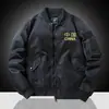 Chaqueta de Piloto Verde Militar para Hombre con Bordado Estilo Chino, Chaqueta de Vuelo Boku Boku Delgada de Trabajo, Moderna