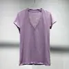 Camiseta de Manga Corta con Cuello en V de Color Sólido, Nueva de Verano 2026, Mismo Estilo que Lucy, Top Casual Clásico para Mujer