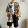 Estilo Chinês Elemento Han Roupa de Verão Cardigã Fino Xianyi Roupão com Estampa Capa Hanfu Masculino Proteção Solar Traje Antigo Vestido Moderno