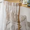 Tecido de Renda Floral Branco Malha Francesa Toalha de Mesa Branca Tecido para Fundo de Foto Cobertura Quadrada Longa Tecido de Cobertura Toalha de Mesa