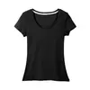 Camiseta Blanca de Manga Corta 100% Algodón para Mujer Ajustada Verano Ropa de Mujer 2023 Nueva Camiseta Básica de Media Manga Ajustada