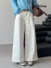 Jeans Laranja Zhi Spring Novo de Cintura Alta com Botão no Bolso Traseiro, Jeans de Perna Larga Emagrecedor Estilo Preguiçoso com Cinto 6062