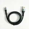Cable de datos trenzado de metal de un solo núcleo 100W super rápido tipo C adecuado para cable de carga de teléfono móvil Huawei Apple