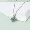 Tichia Real Shot S925 Sterling Silver Colar de trevo de quatro folhas Novo estilo chinês leve de nicho de luxo natural de jade clavícula na moda