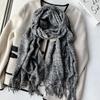 Cachecol de cashmere xadrez grosso e macio, versão coreana feminina de inverno, xale com borla quente, cachecol de casal, maré, atacado
