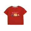 Wulibu Yi Procesamiento Personalizado Conjunto de Camiseta de Dibujos Animados y Peto para Niñas Ropa Rayada Infantil Pantalones Casuales