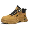 Otoño e Invierno Nuevos Botas Martin de Trabajo de Caña Alta con Hebilla de Perilla para Hombre, Zapatos Deportivos Antideslizantes Resistentes al Desgaste para Exteriores, de Moda para Viajar