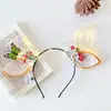 Tocado Navideño Diadema de Astas Luminosas Adulto Niños Disfraz Accesorios para el Cabello Regalo Festivo Tarjeta para el Cabello Foto de Equipo