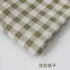 Tecido Xadrez Poliéster-Algodão em Estoque Tecido Xadrez Estampado 7mm Material Popular para Cama de Pet Tecido para Almofada de Piquenique Estilo Pastoral