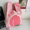 Bolsa de Pulso Tecida com Tulipa Floral, Bolsa de Tricô, Bolsa de Presente, Tote de Grande Capacidade, Portátil, Design Color-Blocking, Leve