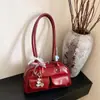 Bolsa de Ombro de Nicho Transfronteiriça para Mulheres 2025 Nova Grande Capacidade Retro Simples para o Dia a Dia Moda Bowling Bolsa de Ombro