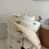 Colcha estilo coreano CELING con un lado de algodón tejido ultrasuave y el otro lado de fibra de frijol calmante, apta para camas individuales o dobles, lavable a máquina, para uso en primavera, otoño e invierno