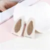 Estilo Coreano Novo Presilha de Cabelo de Pelo de Vison com Orelhas de Coelho para Crianças Acessórios DIY Presilha de Cabelo Laço para Bebê Presilha Lateral Meninas Cos