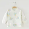 Cardigã para Roupa de Recém-Nascido, Body para Bebê, Roupa de Algodão Puro para Bebê para Primavera e Outono, Top Justo de Peça Única, Camada Base