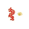 Broche de Metal para Passar em Provas, Vermelho Chinês de Incentivo para Provas, Broche de Formatura