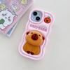 Capibara Capibala Soporte Funda para Teléfono Móvil Adecuada para Apple 161514 Promax Estéreo Dibujos Animados Silicona Cubierta Protectora