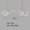 Lustre Moderno Minimalista para Restaurante Bar Mesa de Jantar Longa Nota Musical Arte Designer Criativo Personalizado Lâmpada de Linha