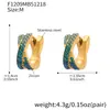 Pendientes Cruzados Europeos y Americanos de Moda Tachonados con Diamantes de Circonia 5A Brillantes, Joyería Elegante y con Estilo, Chapados en Oro Real de 18 Quilates, No se Desvanecen