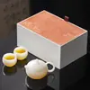Juego de Té Kung Fu Olla Xishi de Jade Helado Un Juego Pequeño de Olla y Dos Tazas Tetera Cerámica Taza de Té Souvenir