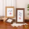 Nuevo Marco de Fotos Cuadrado Pequeño Estilo Chino Retro 5 Pulgadas 6 Pulgadas 7 Pulgadas 8 Pulgadas 10 Pulgadas A4 Enmarcado para Caligrafía y Pintura para Exhibición de Mesa y Colgar en la Pared Venta al por Mayor