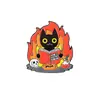Diseño Personalizado de Gatos en Llamas, Broche de Aleación de Pintura Divertido y Versátil, Insignia Exquisita de Animales de Dibujos Animados
