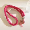 Pingente Minimalista Estilo Ins Rosa Rosa Estrela Vermelha com Pingente Lateral Ousado, Corrente de Pescoço, Alça Transversal, Versátil para Uso ao Ar Livre