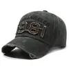 Nueva Gorra de Béisbol Digital Retro Europea y Americana de Primavera y Otoño de Moda para Mujer, Gorra de Pico Bordada, Estilo Vintage Lavado de Moda para Hombre