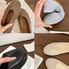 Zapatos planos de ballet casuales para mujer, estilo mismo de Mamá Uva, piel de oveja ultrablanda, punta redonda, estilo minimalista, poco profundos, cómodos