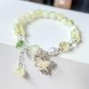 Palomitas de Maíz Leche de Cristal Cubierta Pulsera de Mariposa Estudiante Femenina Novia Chica Fresca Corazón de Estudiante Pulsera de Cristal Bicolor Imitación Plata