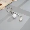 Chaveiro Pingente Colorido Criativo para Bola de Golfe Ornamento Liga de Zinco Decoração de Taco Pingente de Bolsa Tipo Bola Presente