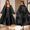 Pijama de Tirantes para Mujer Wenhua Transfronterizo Primavera y Verano Vestido Holgado de Tirantes Bata Ropa de Casa Moda Conjunto de Camisón Largo Wp22108